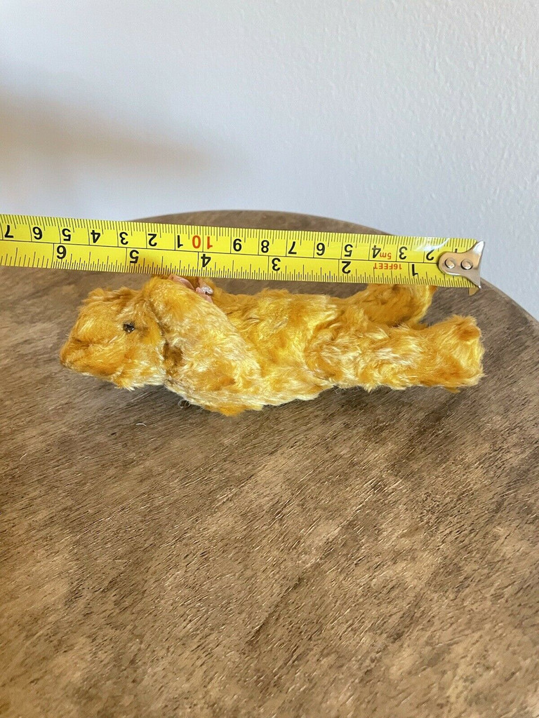 Vintage Mohair Teddy Bear Jointed Medium with Bow 1900's