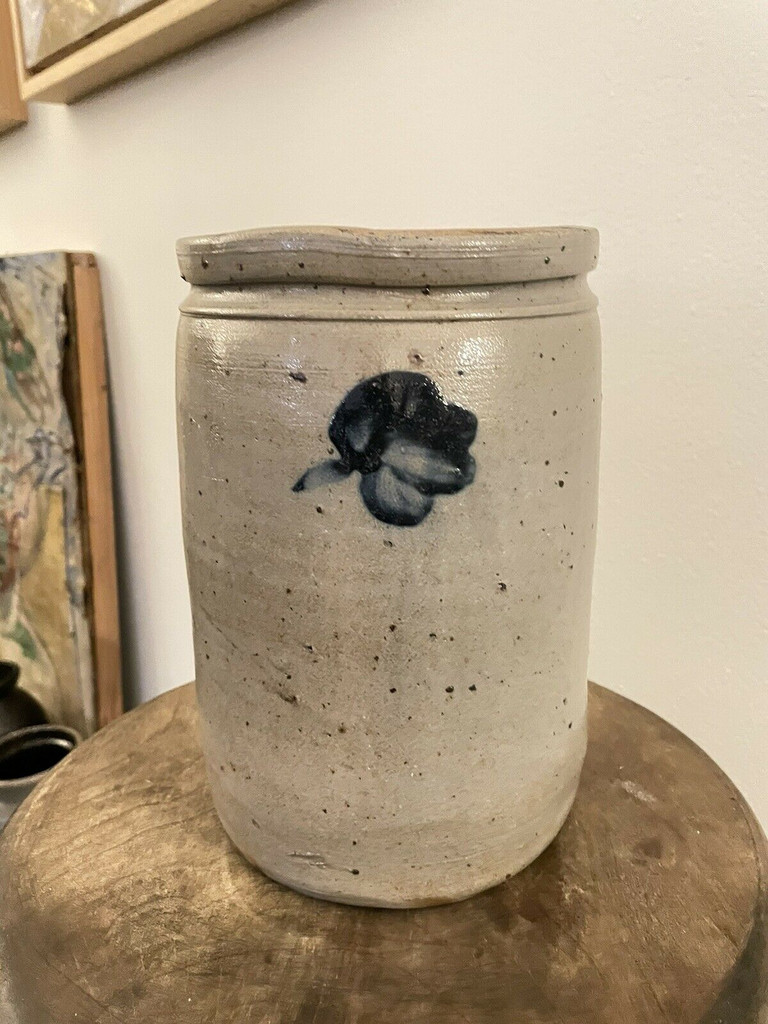 Remmey PA Stoneware 1G Storage Jar Crock Jug 19th Century Cobalt Decoration