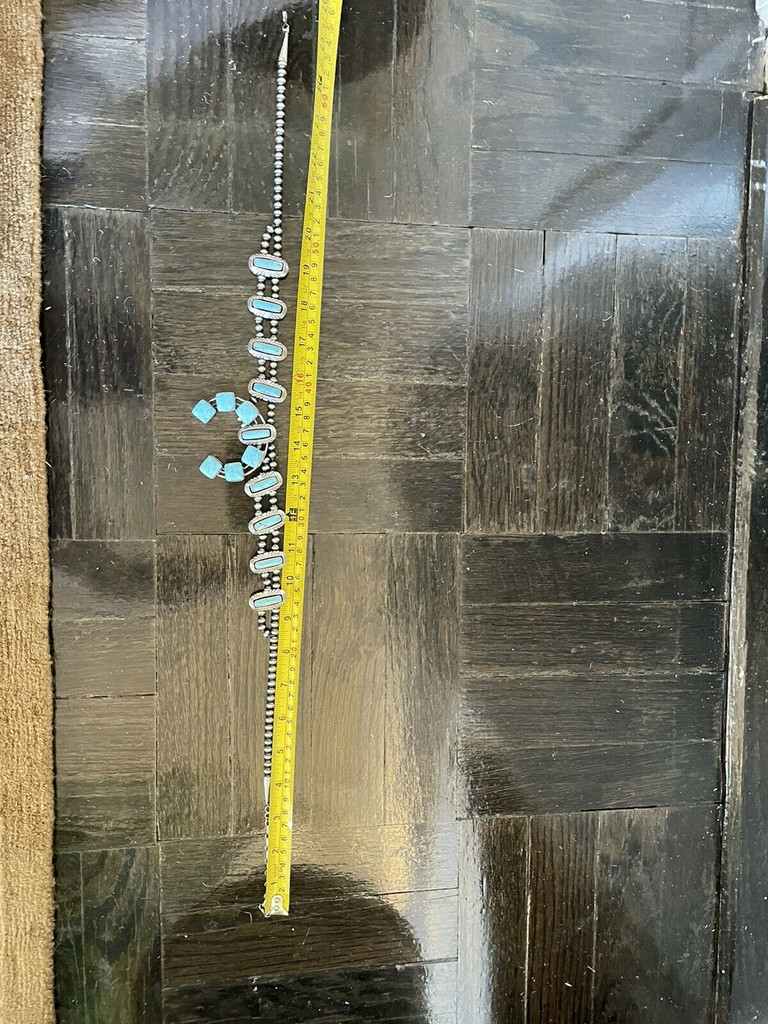 Vintage Contemporary Style Native American Navajo Squash Blossom Sterling Silver