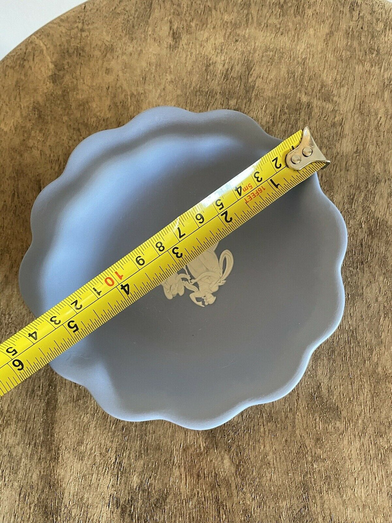 Vintage Blue Wedgwood Jasperware Scalloped Small Bowl