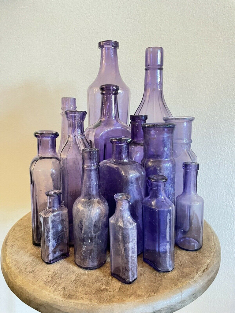 11.5" Hayner Whiskey Amethyst Purple Glass Bottle Late 1800's 1897