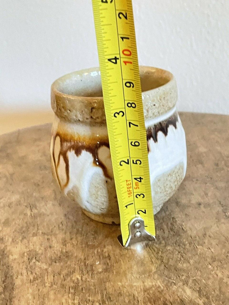 Studio Vintage Drip Decorated Multi-colored Stoneware Studio Pottery Bowl Signed A 