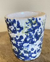 AR Cole White Spongeware Cup Sanford North Carolina Pottery