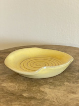 North Cole Pottery Yellow Spoon Rest Kevin Brown Sanford North Carolina Pottery