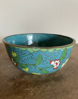 Teal Metal Chinese 3.5” Bowl - Excellent Green Blue Mid Century 1920’s 1930’s