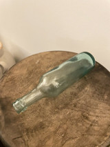 Antique Aqua Green Round Bottom Soda Bottle Circa Late 1800's