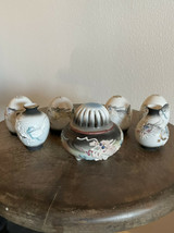 7 Piece Japonica Set - Vases, Salt & Pepper Shakers, Bowl, Incense Burner