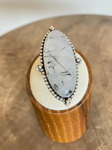Vintage Navajo Sterling Silver Rutilated Quartz Ring Size 7