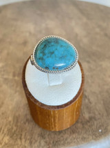 Sterling Silver Campo Frio Turquoise Size 9 with Aqua Gemstones