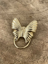 Vintage Gold Butterfly Scarf Ring Clip