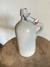 Early 1900’s Antique Salt Glaze Stoneware Beer Bottle Vintage Grey Jug