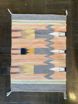Vintage Native American Hand Woven "Yei" Rug Multicolored