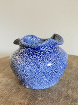 Celia Cole Pottery Blue White Vase Mint Condition Signed Have A Nice Day 2000