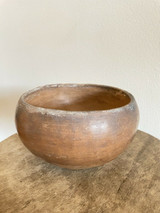 Early Rustic Cherokee Catawba Indian Wood Fired Clay Bowl Vase Native American