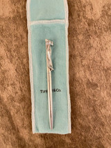 Tiffany & Co Sterling Silver 925 Germany Ribbon Bow Ball Point Pen Slender Style