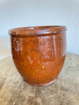 Redware Jelly Jar Bean Pot Small Storage Vessel Early 19th Century Pennsylvania