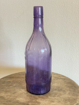 11.5" Hayner Whiskey Amethyst Purple Glass Bottle Late 1800's 1897