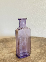 3.75" Amethyst Purple Glass Liquor Apothecary Bottle Late 1800's-1900's