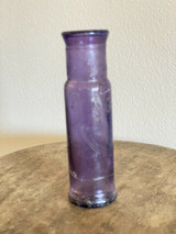 6.75" Amethyst Purple Round Wide Mouth Bottle Late 1800's-1900's