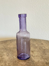 4.75" Amethyst Purple Glass Liquor Apothecary Bottle Late 1800's-1900's