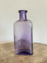 6.25" Amethyst Purple Glass Apothecary Bottle Late 1800's-1900's