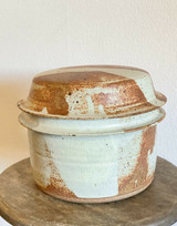 Mid Century Style Dutch Oven Stoneware 7.5” Tall X 9.5” Wide Signed 1984