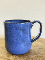 Sid Luck Blue Stoneware Coffee Cup Mug North Carolina Pottery
