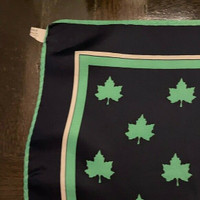 New York City Parks Navy & Spruce Green Conservation 100% Silk Scarf