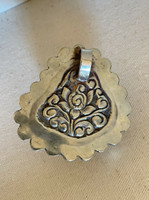 Sterling Silver Handmade Southwest Chunk Turquoise Pendant Statement 1 of 2