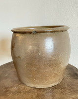 Salt Glazed Early 19th C Stoneware Crock 5 Quart Great Condition Storage Jar