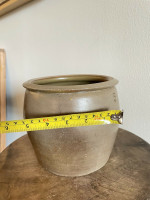 Salt Glazed Early 19th C Stoneware Crock 5 Quart Great Condition Storage Jar