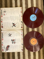 Musicraft Songs of America Record With 2 Plastic Native American Figurines 1946