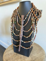 Vintage Multi-Strand African Wooden Beaded Tribal Necklace