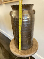 Crawford County Georgia Stoneware 3 Gallon Churn 15” Tall