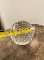 Mint 4” Crystal Sphere Globe Round Paperweight