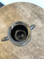 Lanier Meaders Dark Green Mini Double Handle Jug Stoneware