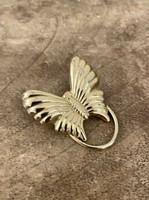 Vintage Gold Butterfly Scarf Ring Clip