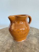 Brown Pottery Handmade Creamer Catawba Nutmeg Small Pitcher