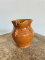 Brown Pottery Handmade Creamer Catawba Nutmeg Small Pitcher