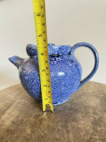 Celia Cole Pottery Blue White Teapot Good Condition 2000