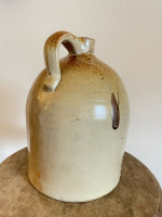 19th Century Salt Glazed Stoneware Jug with Turkey Droppings