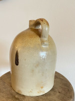 19th Century Salt Glazed Stoneware Jug with Turkey Droppings