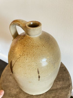 19th Century Salt Glazed Stoneware Jug with Turkey Droppings