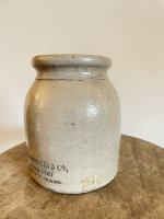 A.B. Wheeler & Co. Boston, MS Advertising Stoneware Crock Jug Canning Jar