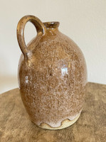 North Carolina Mini Jug Brown Studio Art Pottery Signed JW 2005