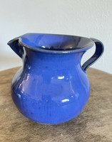 Nell Cole Graves Blue Medium Pitcher North Carolina Art Pottery Jugtown Seagrove
