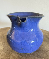 Nell Cole Graves Blue Medium Pitcher North Carolina Art Pottery Jugtown Seagrove
