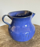 Nell Cole Graves Blue Medium Pitcher North Carolina Art Pottery Jugtown Seagrove