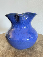 Nell Cole Graves Blue Large Pitcher North Carolina Art Pottery Jugtown Seagrove