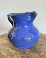 Nell Cole Graves Blue Large Pitcher North Carolina Art Pottery Jugtown Seagrove